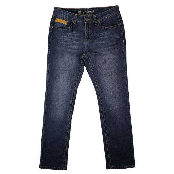 New Directions Weekend Jeans Womens 10 Dark Wash Denim Embroidered Flap Pockets - Picture 1 of 9
